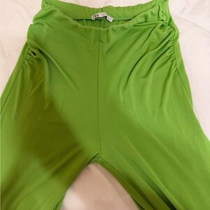 ⭐️Zara Lime Green Trousers Wide Leg (M) ⭐️